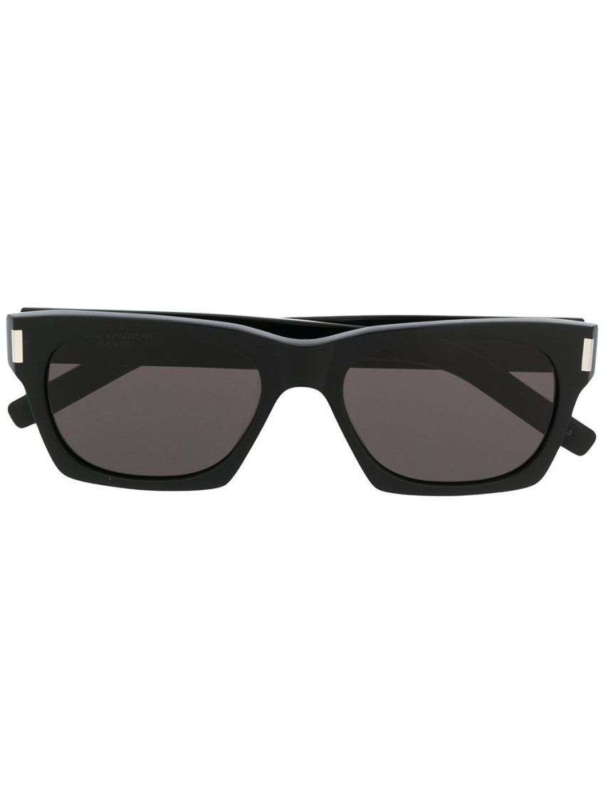 Saint Laurent Black Square Sunglasses In Black