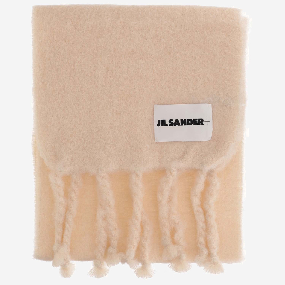 Jil Sander Wool Blend Scarf With Logo