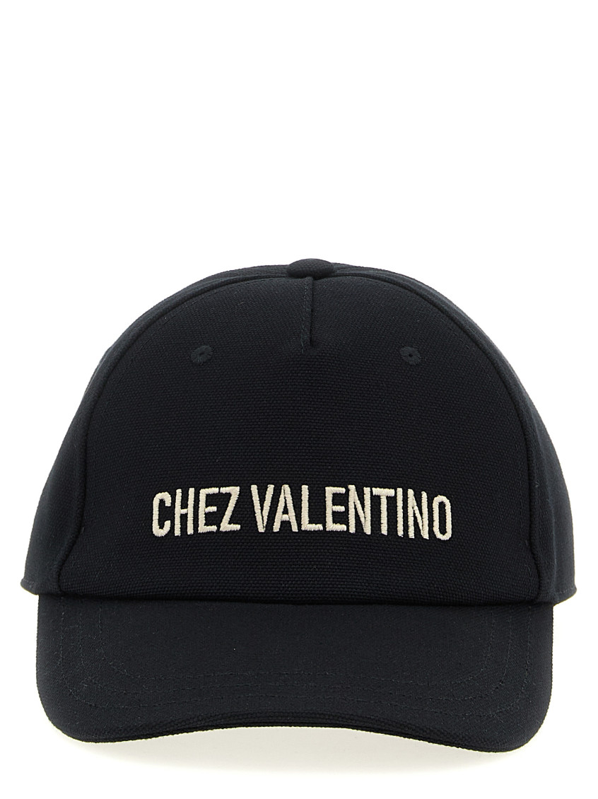 Valentino Cotton Baseball Cap With Embroidery