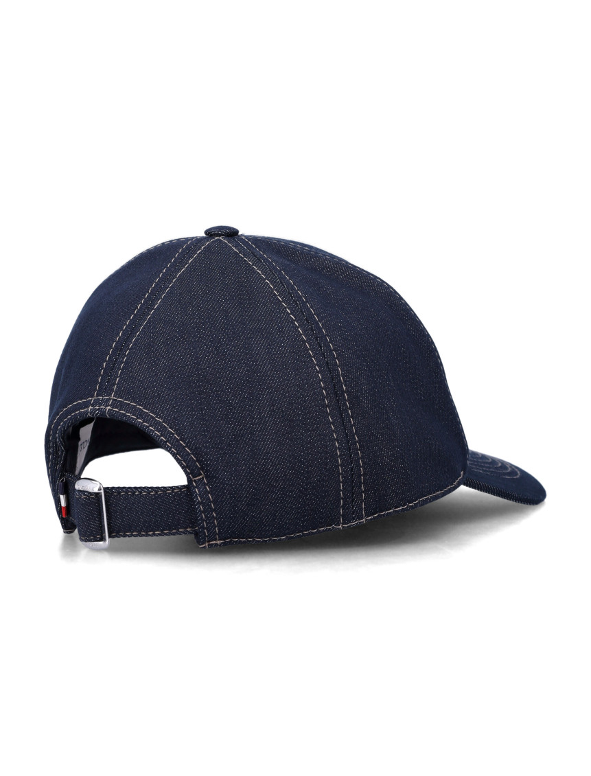 Moncler Navy Blue Logo Baseball Hat for Men Online USA at Darveys.com