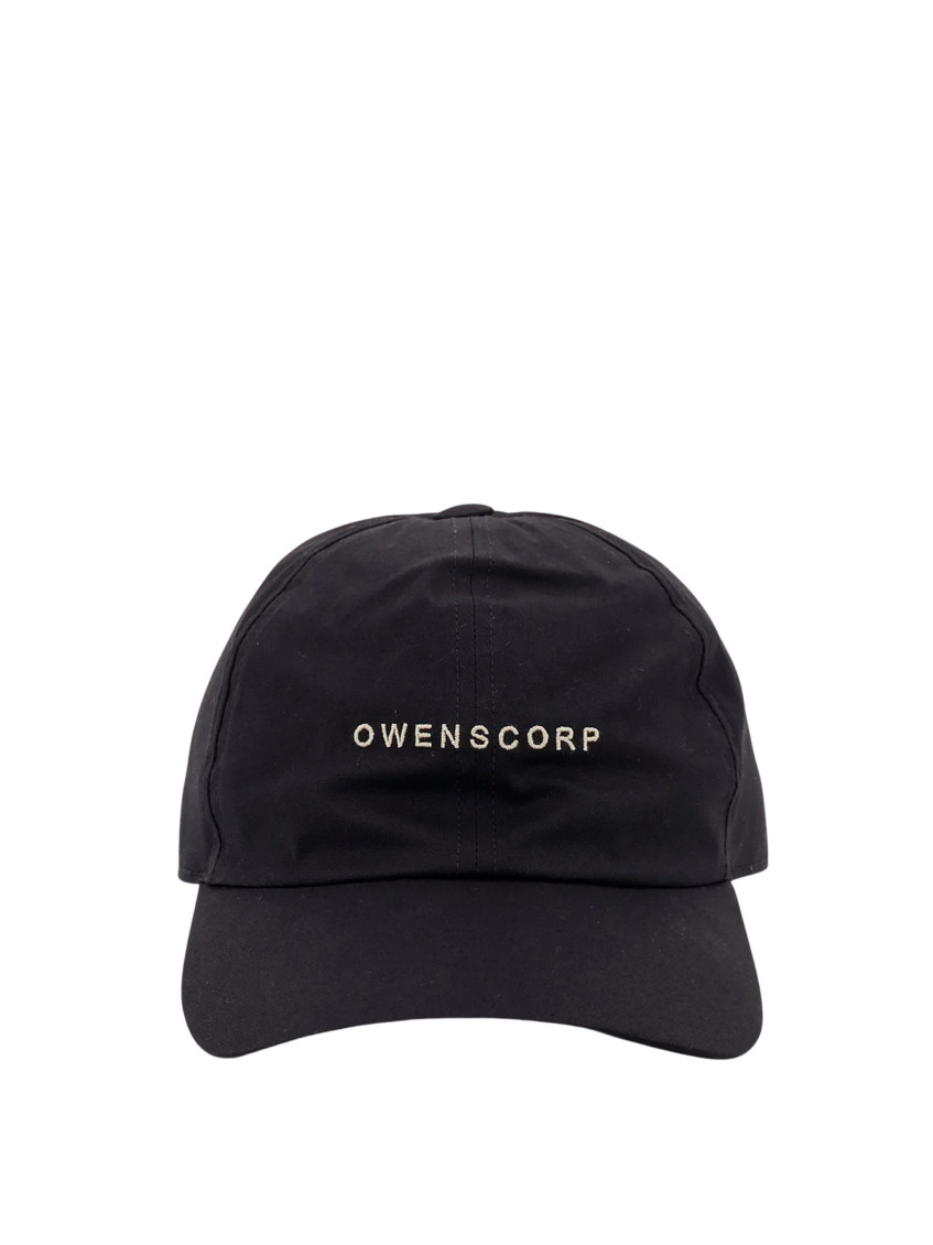 Rick Owens Black Logo Baseball Hat In Black