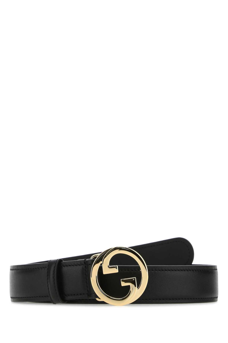 Gucci Interlocking G Buckle Belt In Black