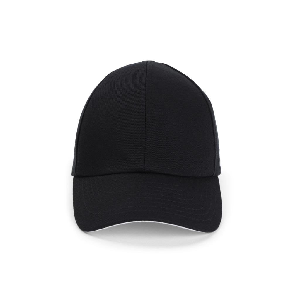 Courrèges Courregès Logo Cotton Baseball Cap In Black
