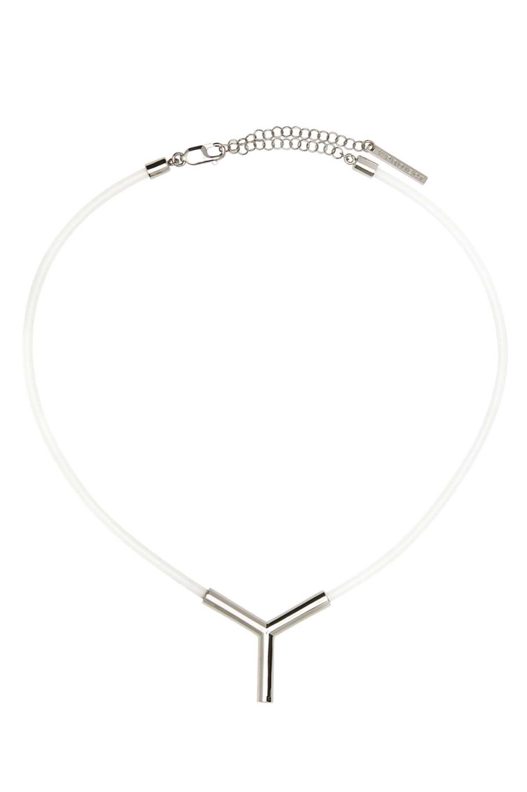 Y/project Silver Y Necklace In Silver