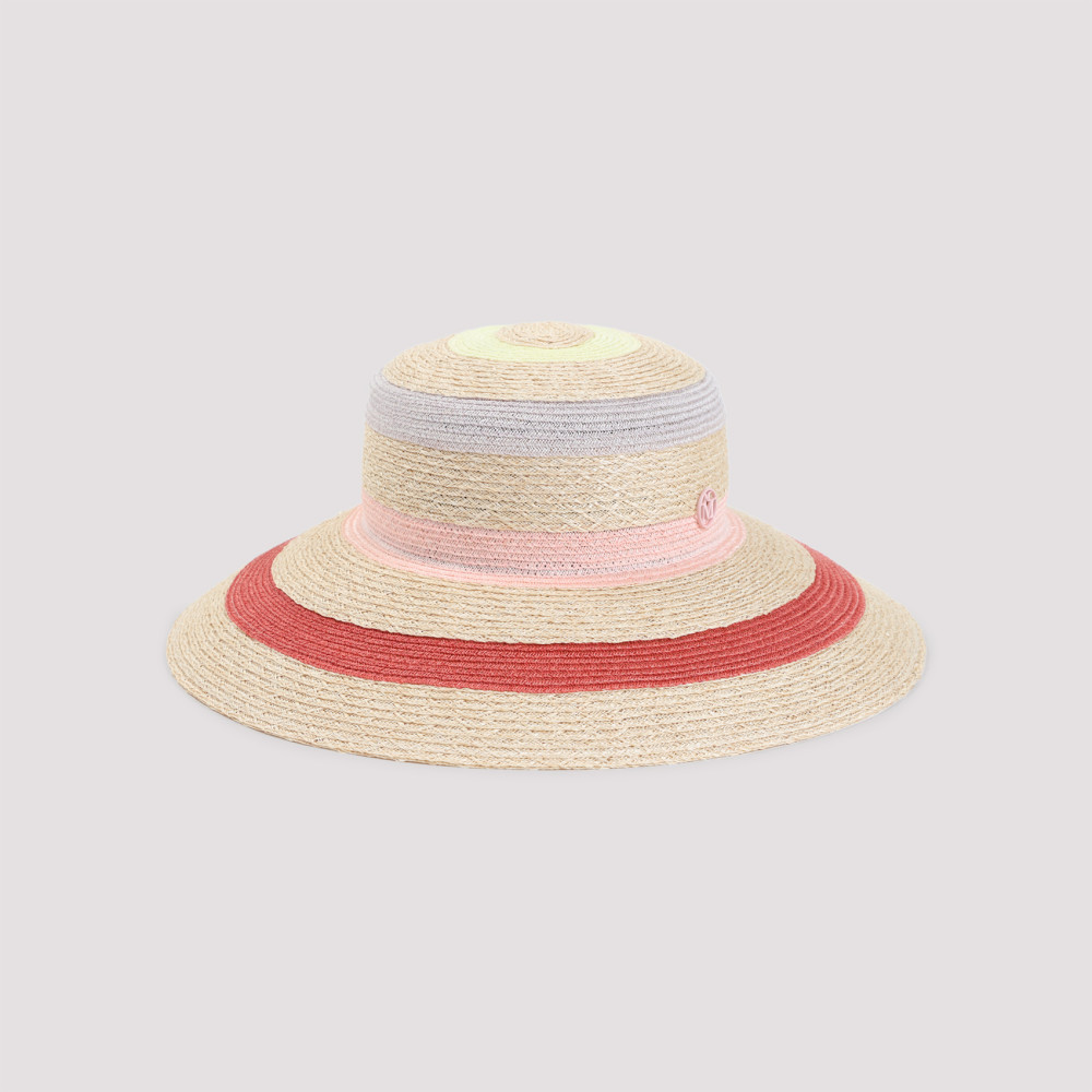 MAISON MICHEL MULTI COLOR STRIPED HAT