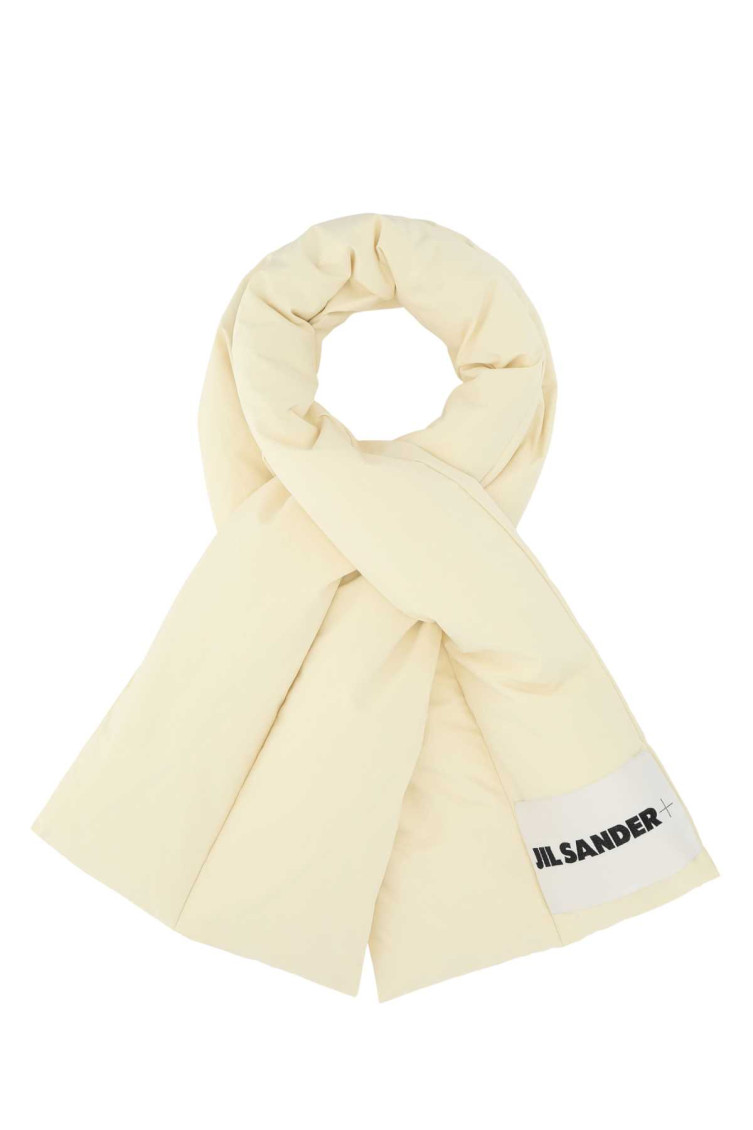 Jil Sander Logo-patch Padded Nylon Scarf In Neutral