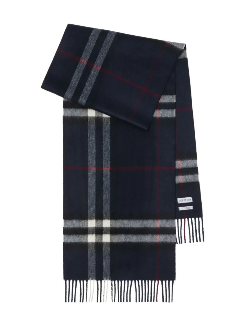 Burberry Giant Check Cashmere Scarf Accessories In Black