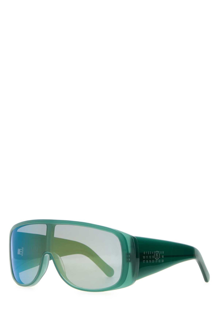 Mm6 Maison Margiela Green Shield Sunglasses In Green