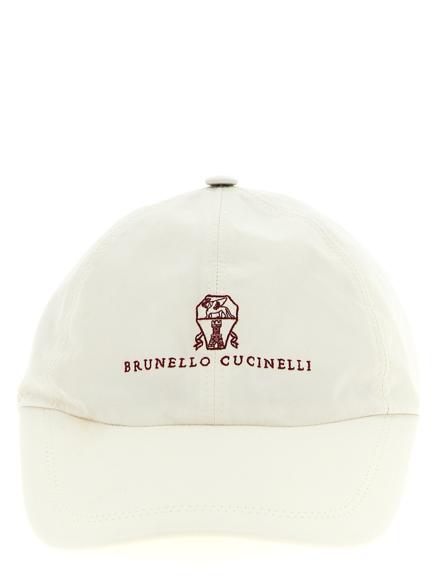 Brunello Cucinelli Logo-embroidered Baseball Cap In White