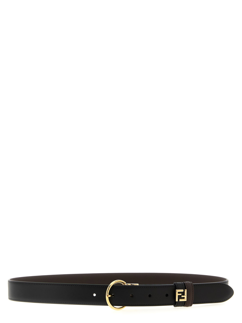 Fendi Ff Reversible Belt Belts Multicolor In Black