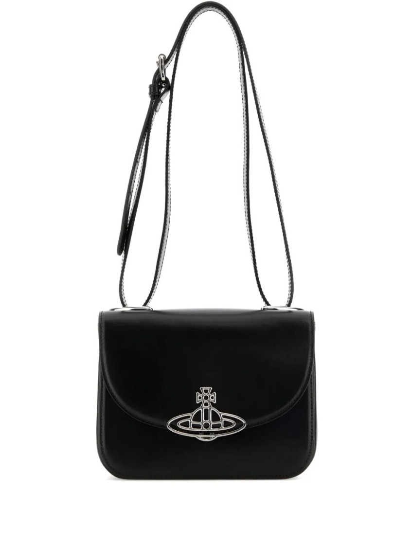 Vivienne Westwood Black Linda Shoulder Bag In Black