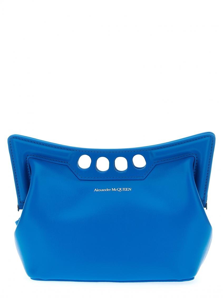 Alexander Mcqueen Light Blue Peak Mini Shoulder Bag In Light Blue