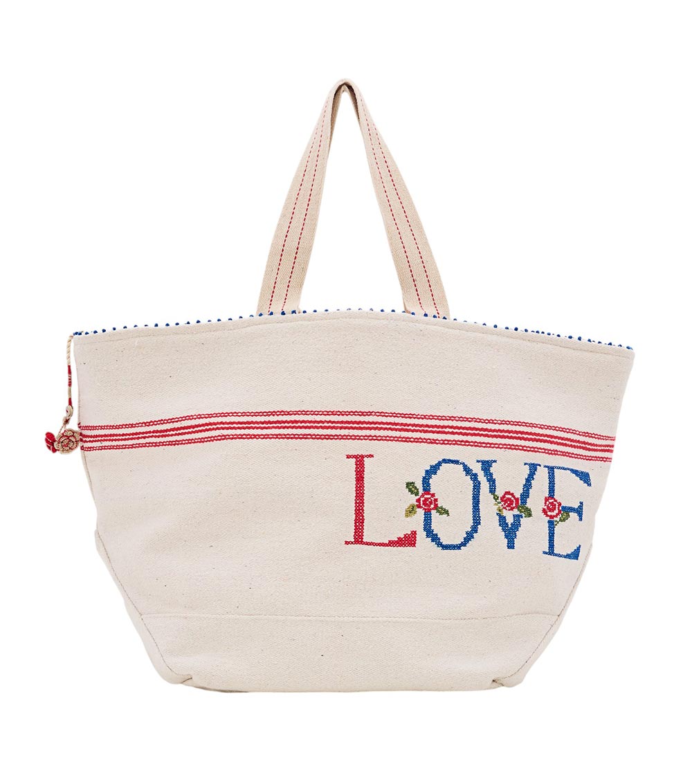 Péro Canvas Handbag In White