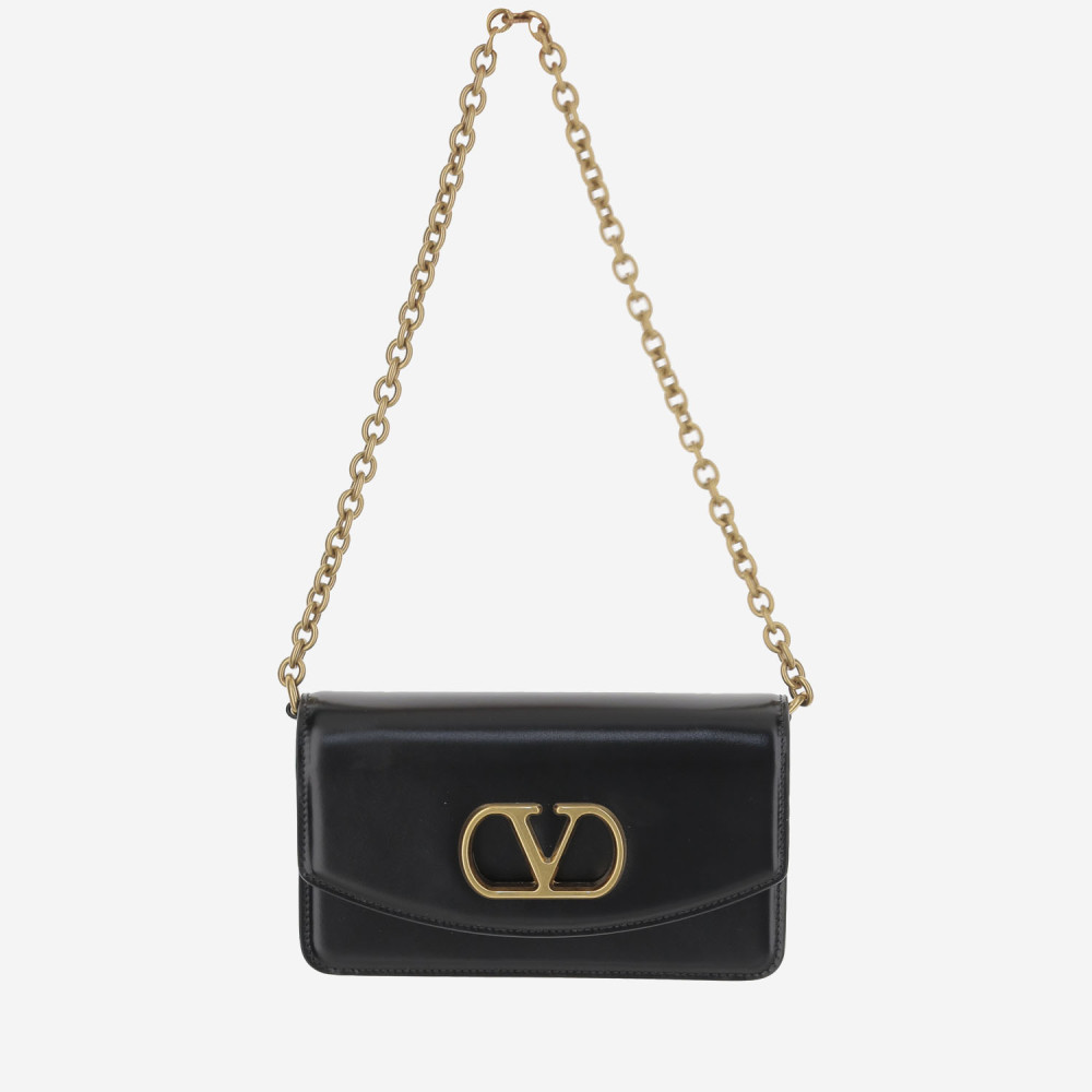 Valentino Garavani Black Vlogo Clutch