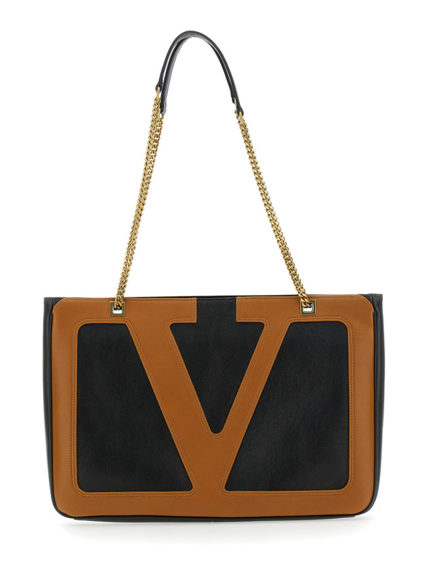 Valentino Brown Viva Superstar Medium Tote In Brown