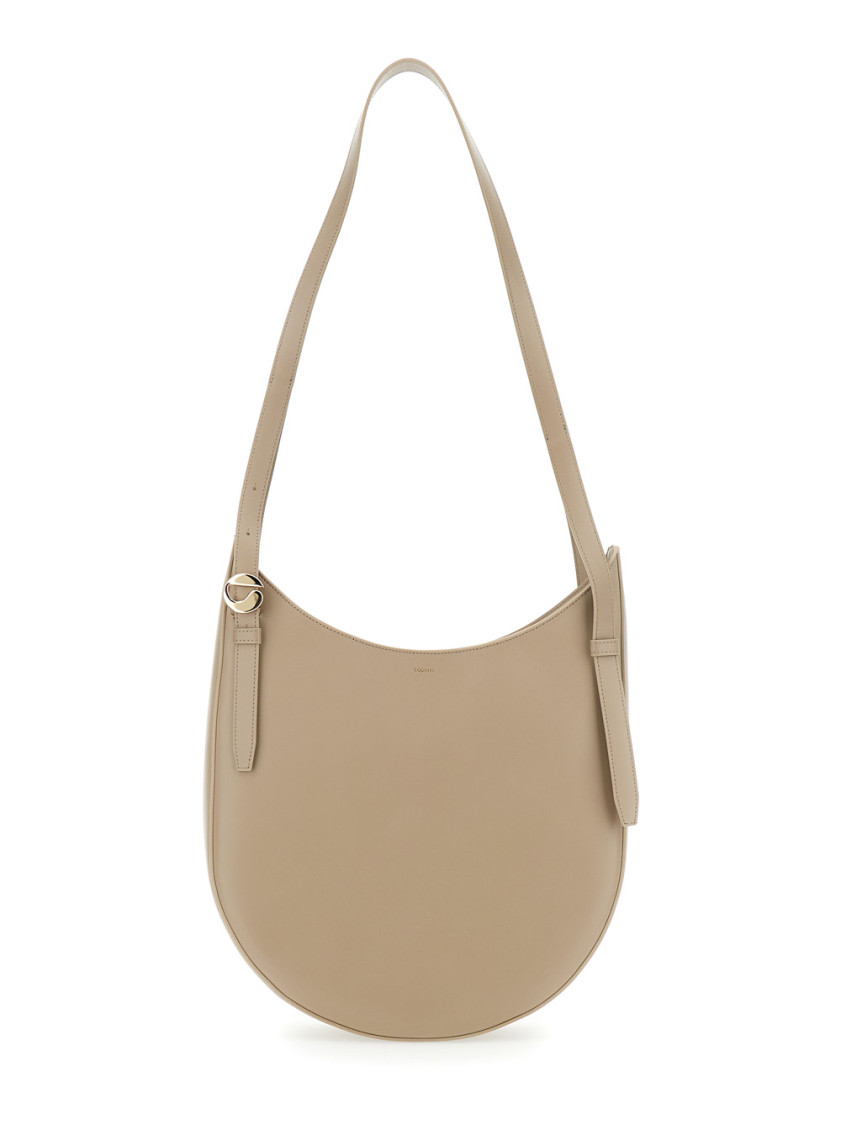 Coperni Beige Leather Hobo In Sand