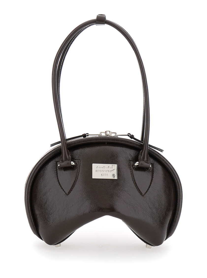 Acne Studios Dark Brown Bowlina Shoulder Bag In Brown