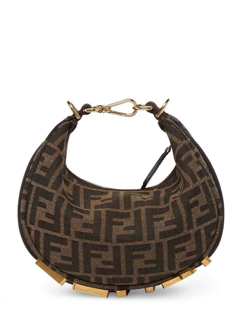 Fendi Brown Graphy Mini Crossbody Bag In Brown