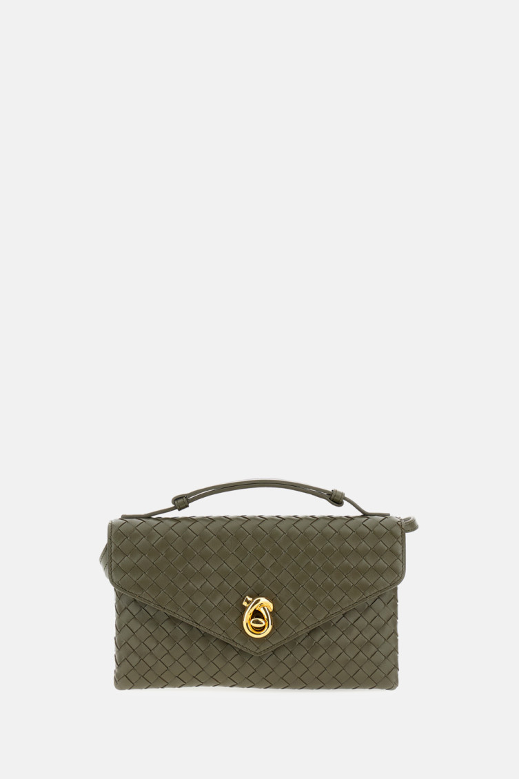 Bottega Veneta Women Knot Lock Cypress Coloured Bag In Green