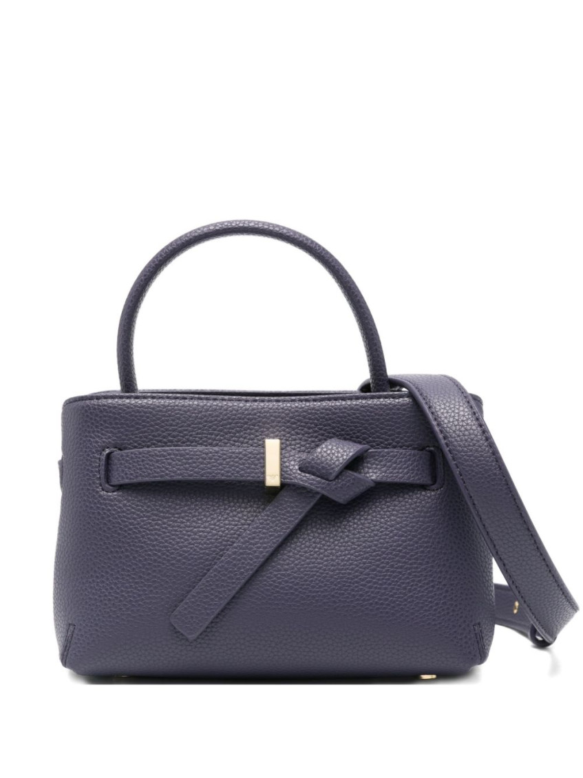Emporio Armani Dark Blue Knotted Small Satchel