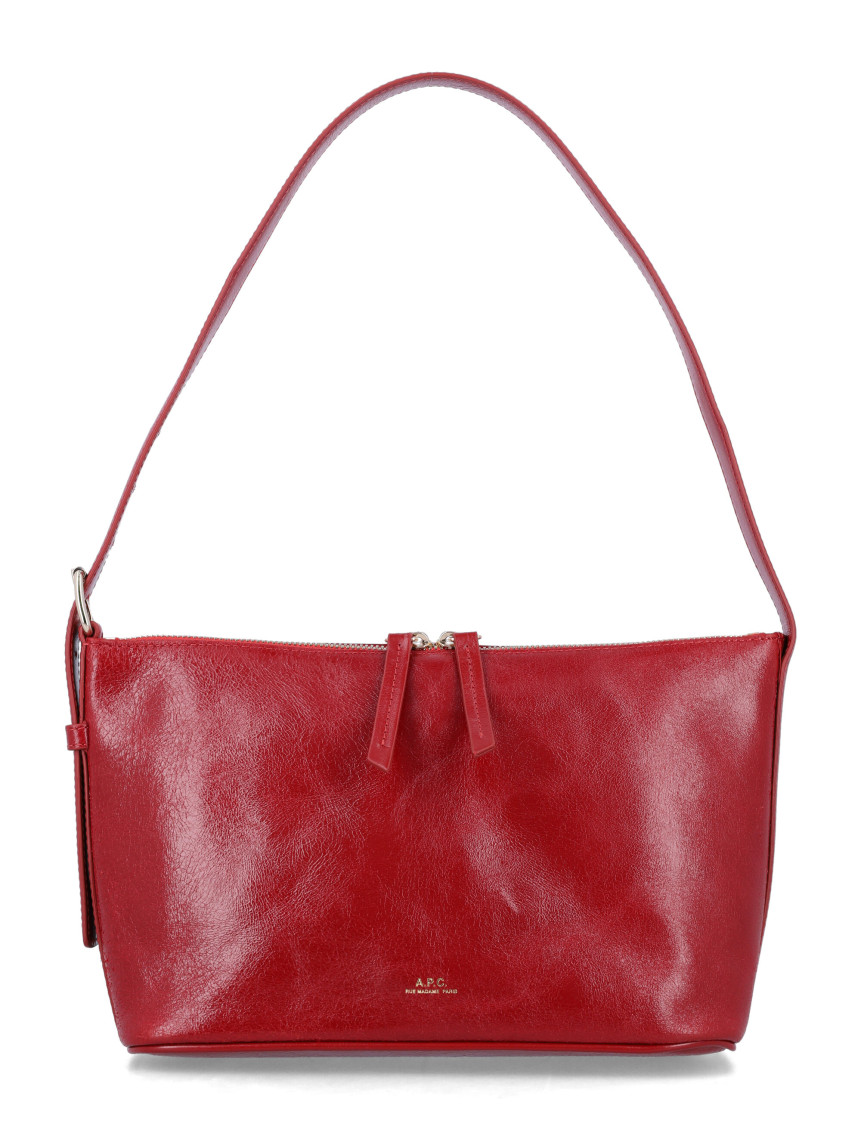 Apc Rectangular Shoulder Bag Adjustable Strap In Red