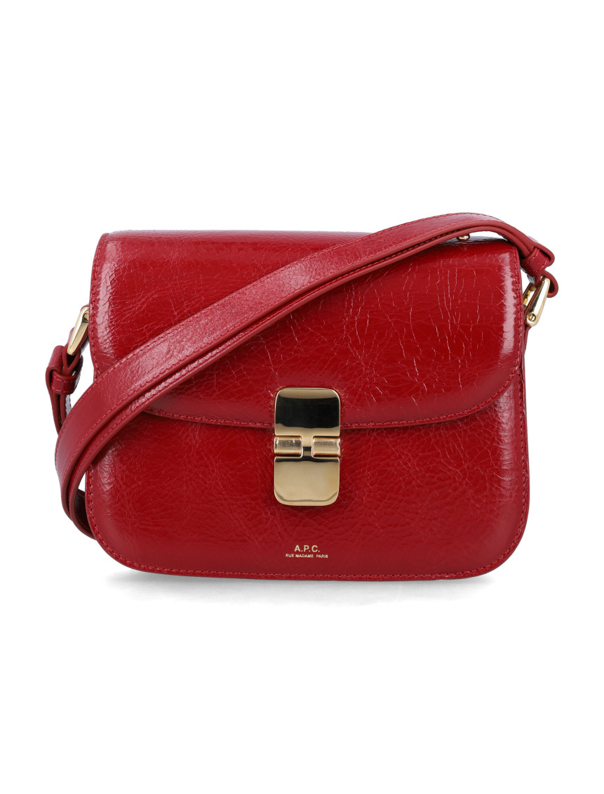 Apc Small Grace Flap Magnetic-clasp Cross-body Bag In Red