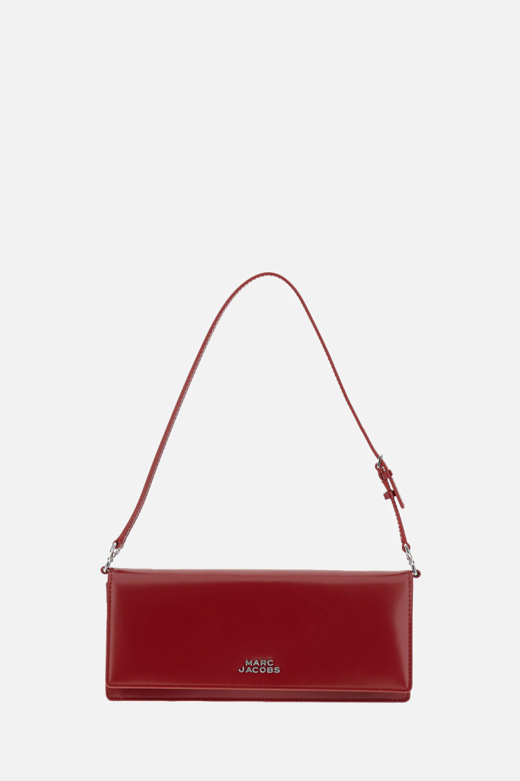 Marc Jacobs The Mirror Shoulder Shoulder Bag In Bordeaux Leather In Pink