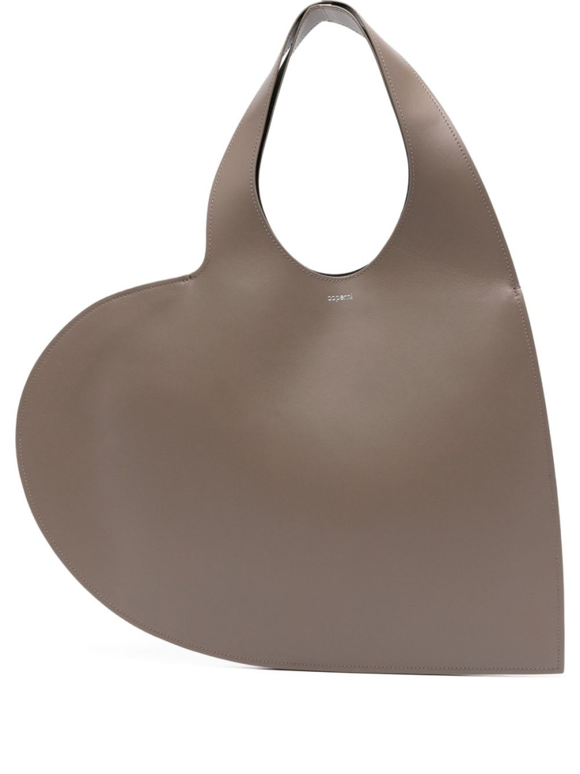 Coperni Brown Double Heart Tote Bag