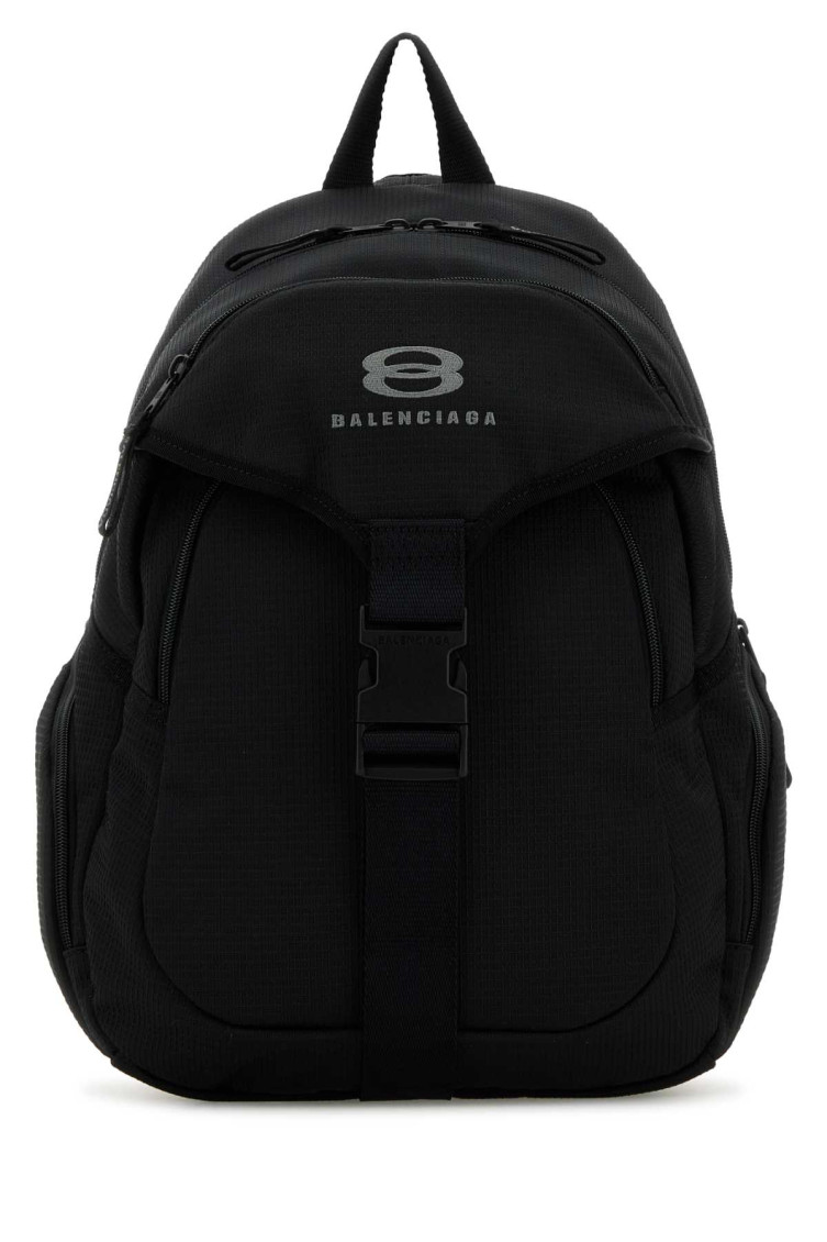 Balenciaga Unity Black Nylon Medium Backpack Men In Black