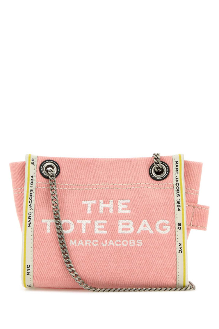 Marc Jacobs The Denim Chain Crossbody Tote Crossbody Bags Pink In Pink