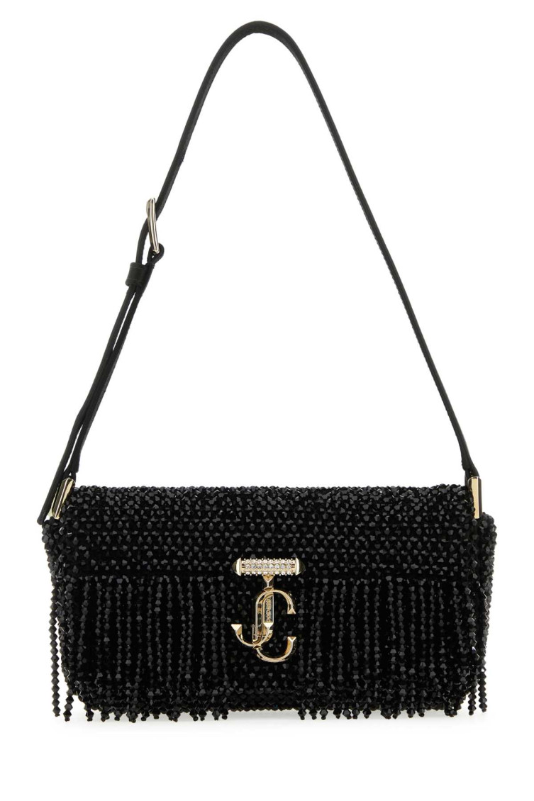 Shop Jimmy Choo Black Avenue Mini Shoulder Bag