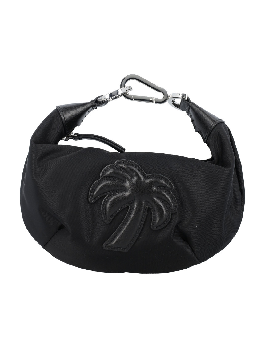 Palm Angels Big Palm Zipped Hobo Bag In Black