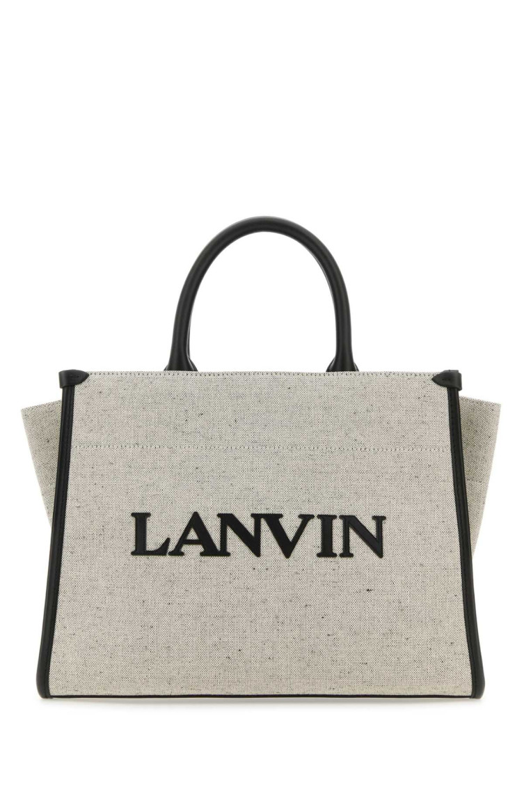 Shop Lanvin Light Grey In & Out Small Tote Bag