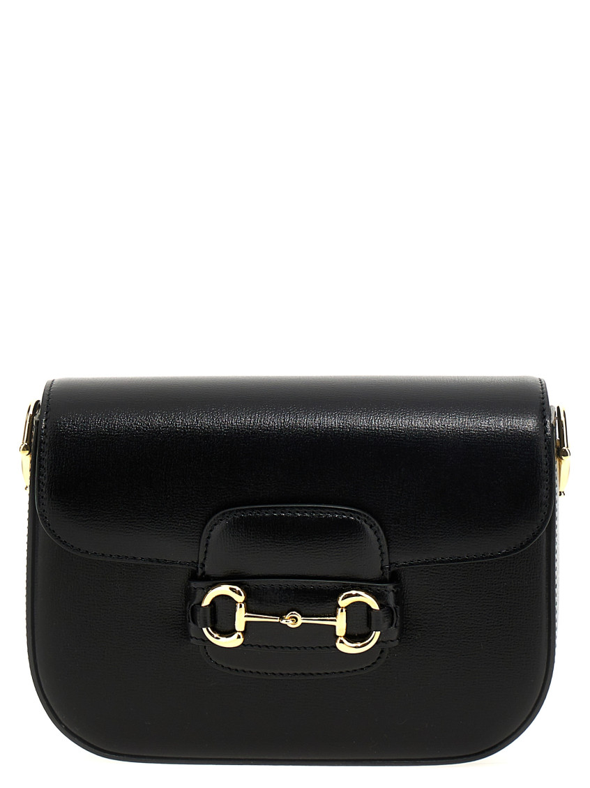 Gucci Black Horsebit 1955 Small Crossbody Bag In Black
