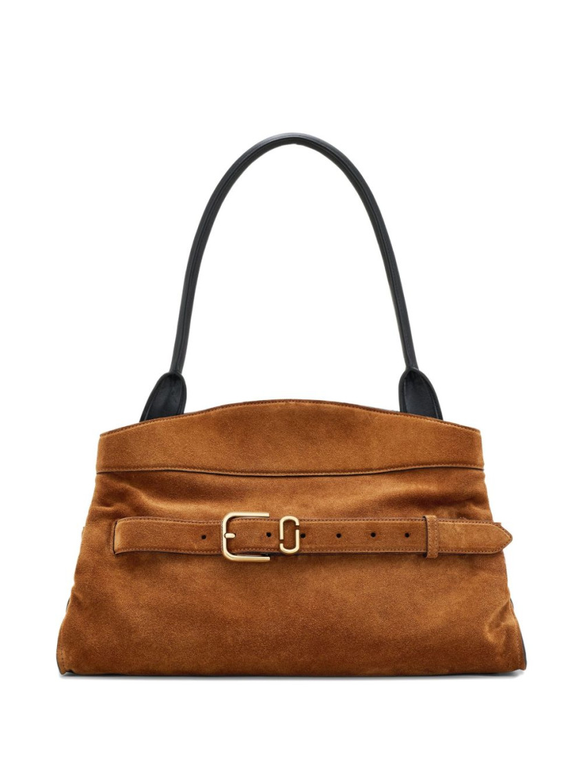 Marc Jacobs The Satchel Suede Leather Shoulder Bag In Brown