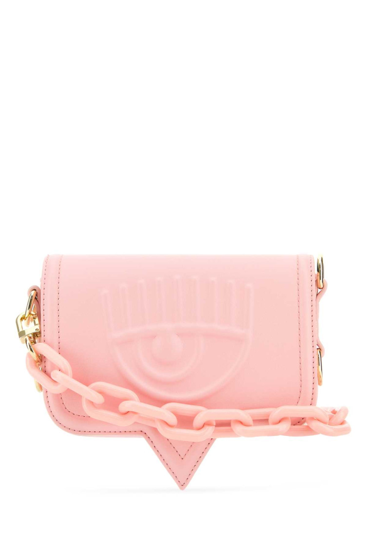 Chiara Ferragni Pink Synthetic Leather Small Eyelike Crossbody Bag In Pink