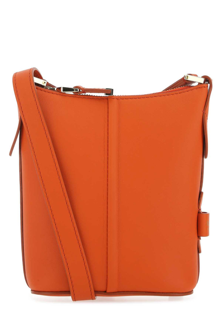 Max Mara Woman Orange Leather Riviers Crossbody Bag In Orange