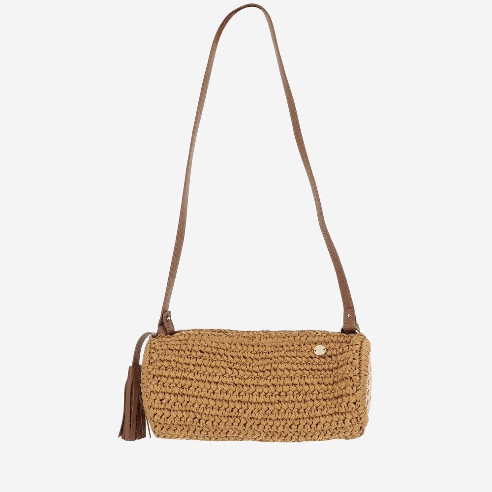 Filippo Catarzi Viscose And Straw Blend Bag In Natural