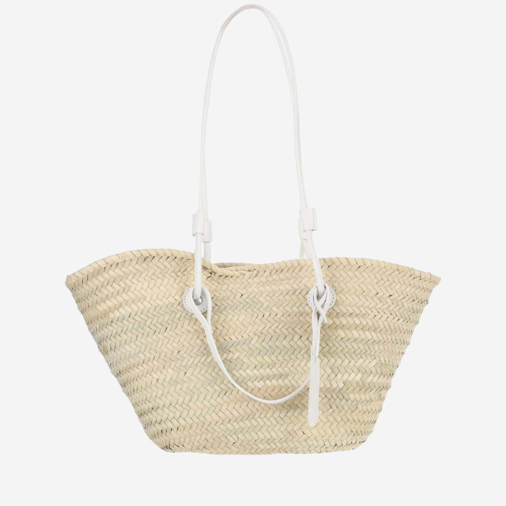Filippo Catarzi Beige Straw Satchel Bag In Beige