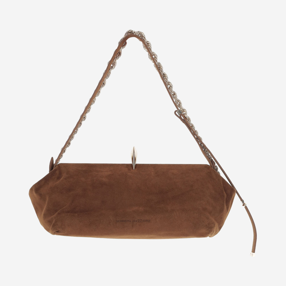Benedetta Bruzziches Sofia La Petite Suede Shoulder Bag