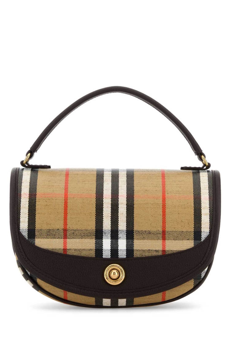 Burberry Embroidered Canvas Highlands Handbag