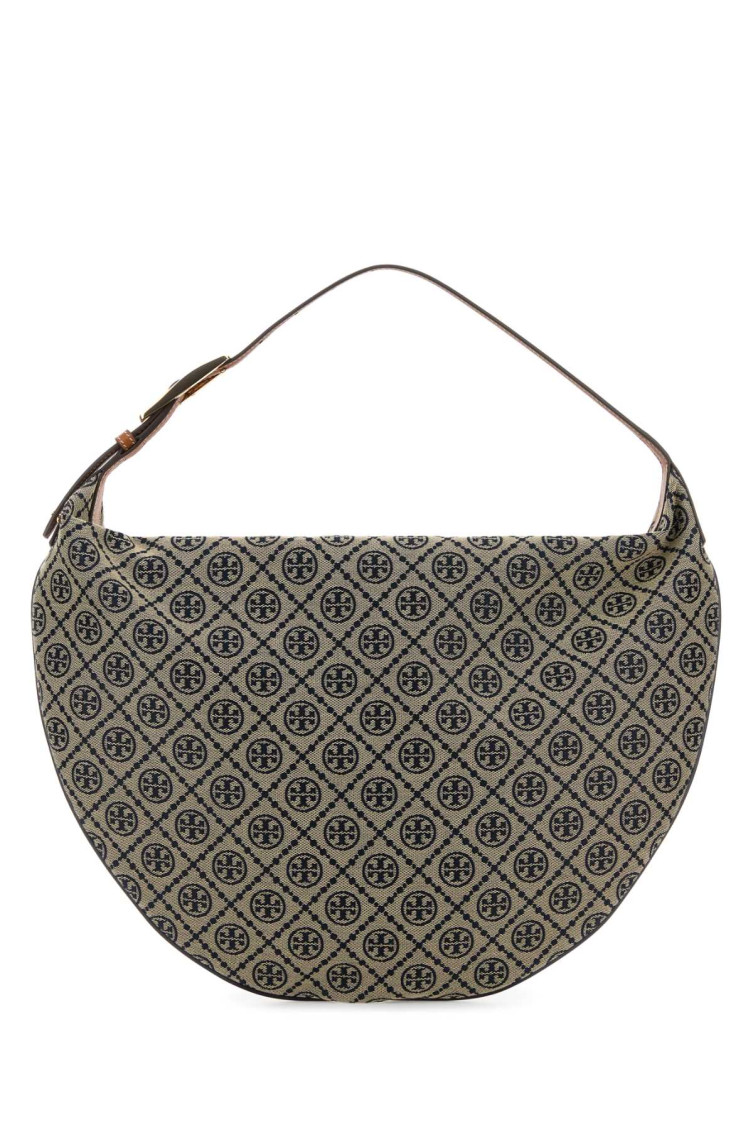 Tory Burch Dark Blue T Monogram Hobos