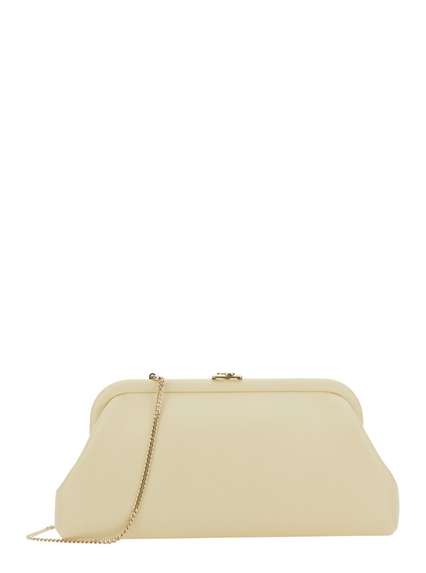 Jimmy Choo Off White Skylar Clutch In White