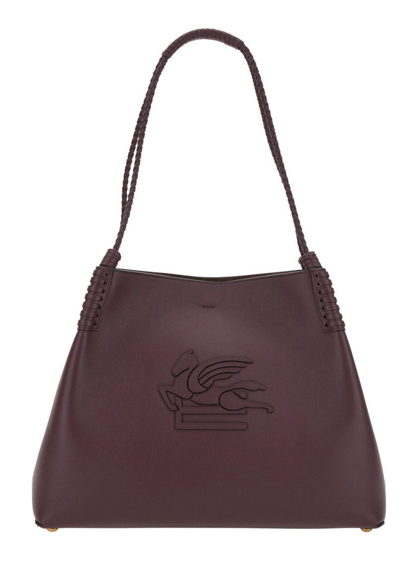 Etro Schultertasche Libra Medium Aus Leder In Burgundy