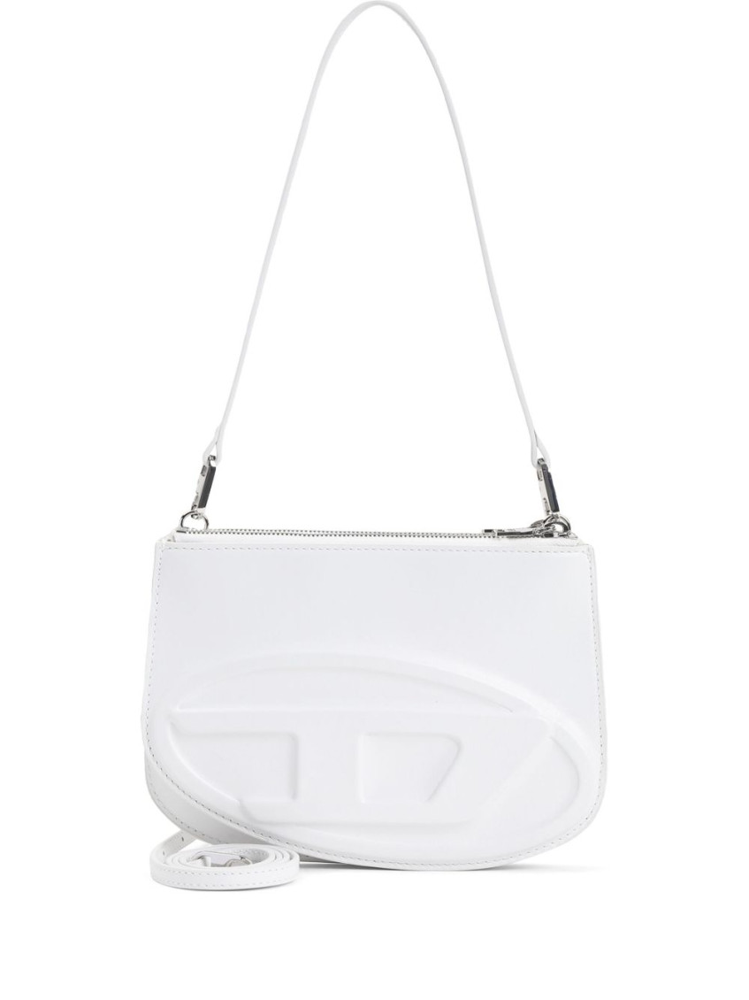 Diesel Women 1dr Twin Leather Shoulder Bag In White