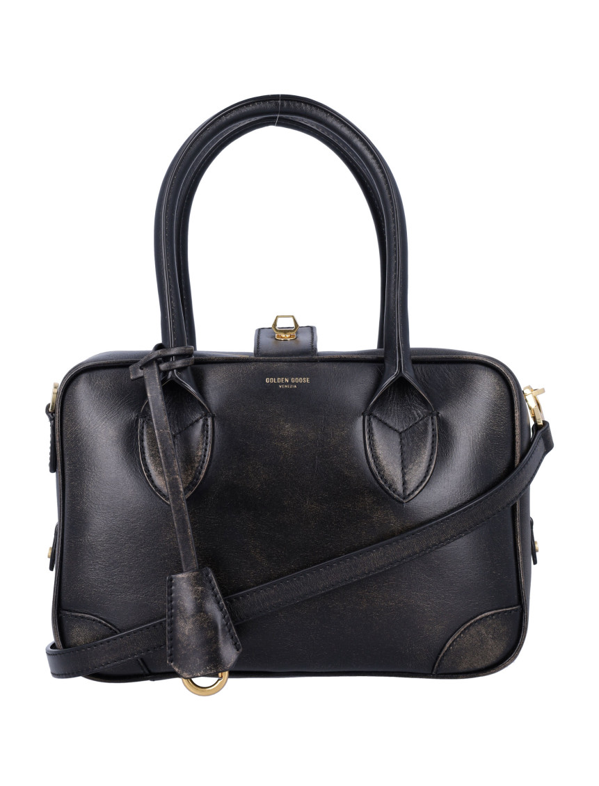 Golden Goose Women's Vintage Effect Leather Life Bag In Black