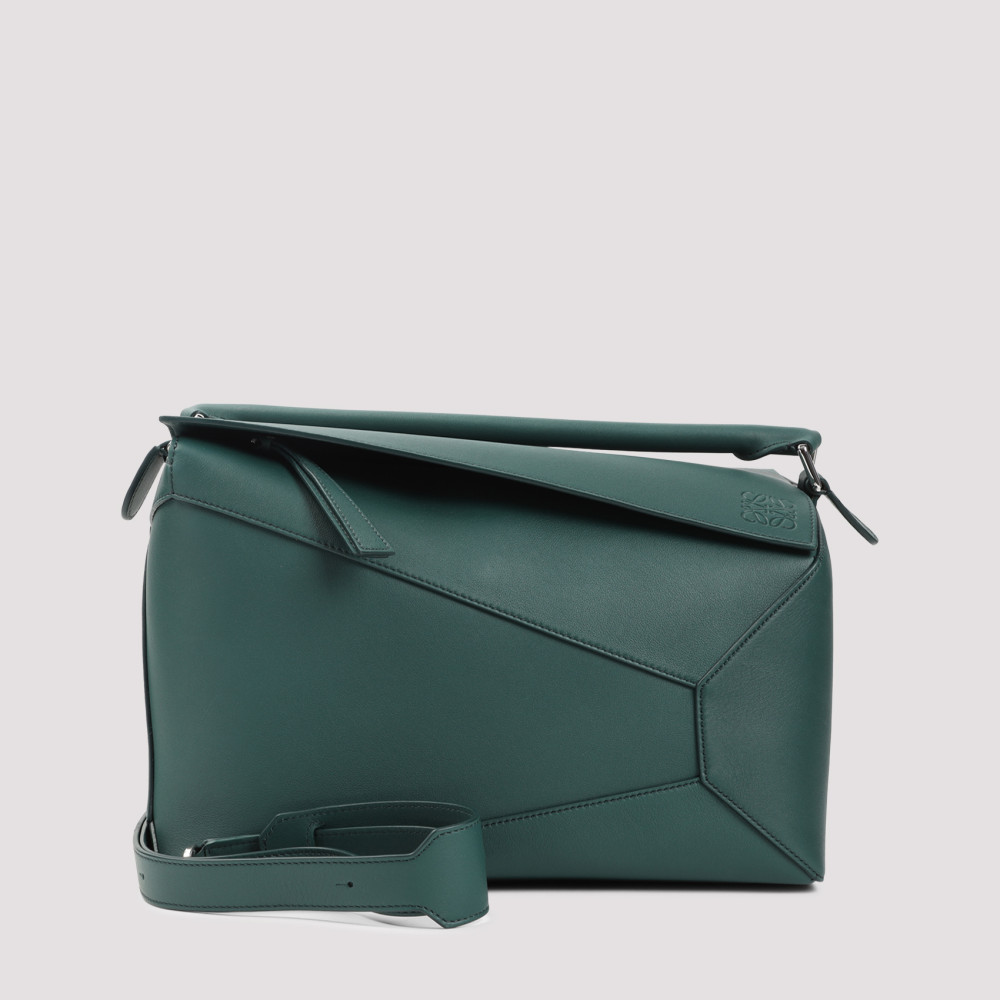 Loewe Green Puzzle Crossbody Bag In Green