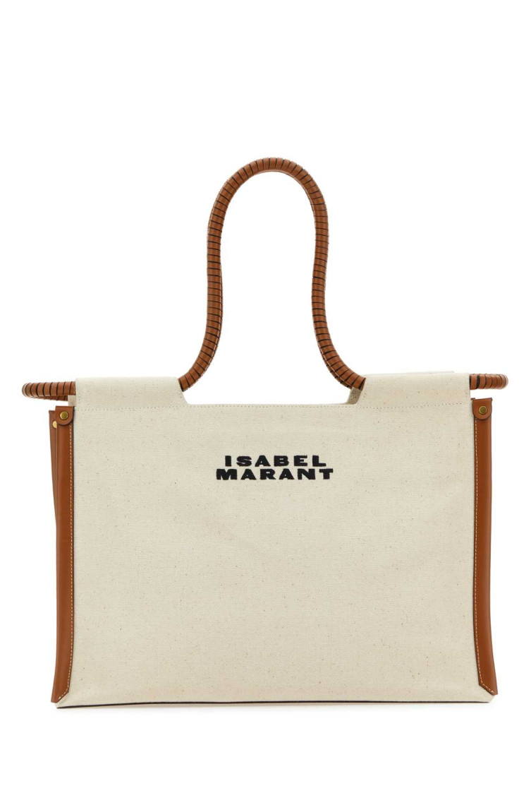 Shop Isabel Marant White Toledo Cotton Tote Bag