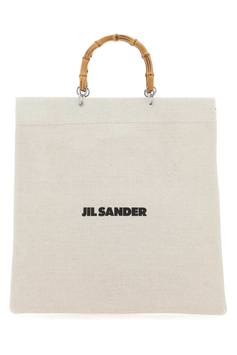 Jil Sander Man Sand Canvas Handbag In Beige