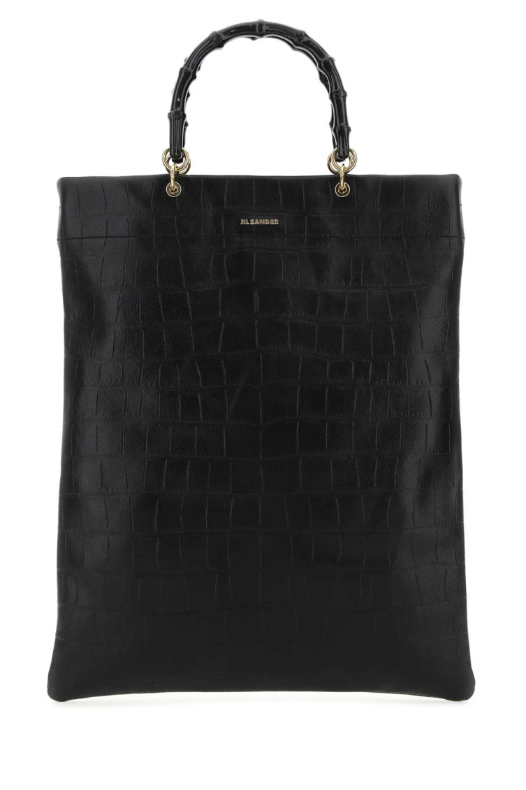 Jil Sander Shopping Bag In Black